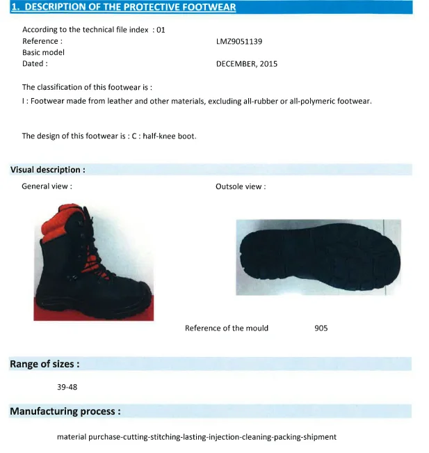 Darlingwell Brand Forest safety boots forestry safety boots CE EN17249 chainsaw boots