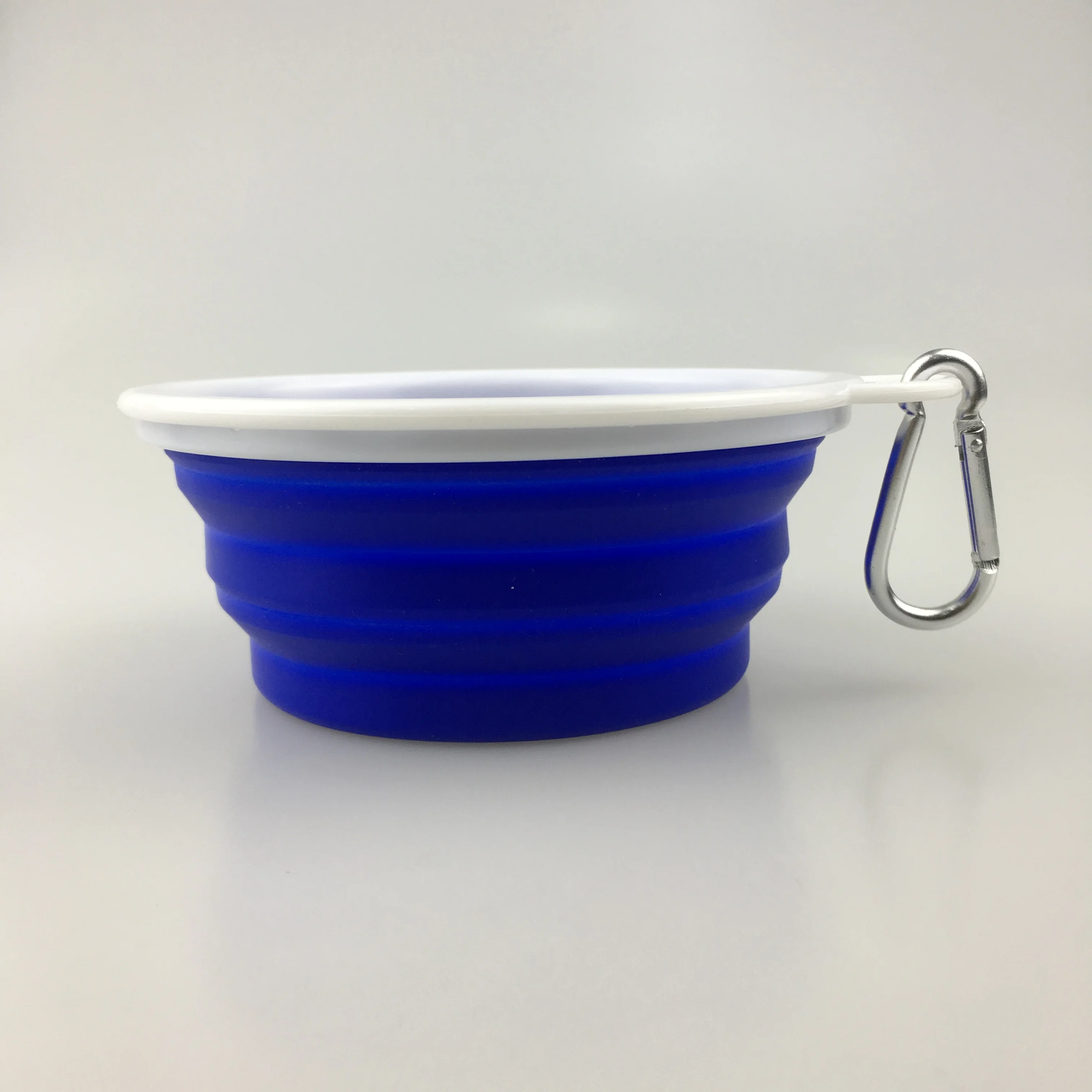 Easy to carry a folded silicone pet bowl