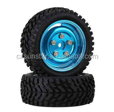 Aluminium Wheel Rims with Screws Rubber Tyres for RC1:10 On Road Car