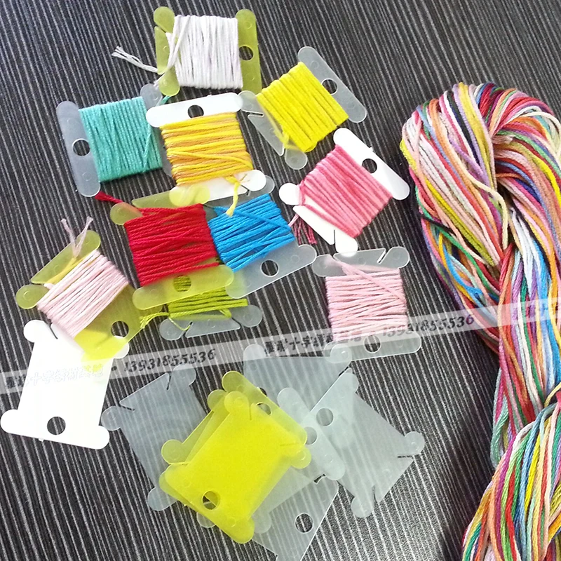 
Embroidery Plastic Floss Bobbins thread coiling craft colorful card plastic shapes tools cross stitch sewing embroidery 