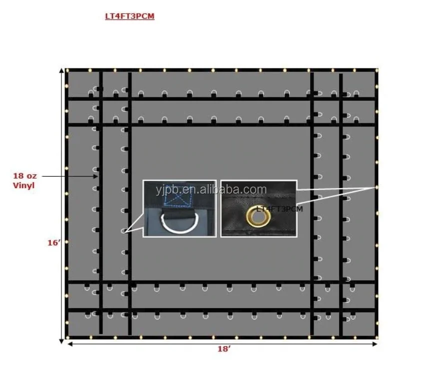 Heavy Duty strong reinforced 18 oz pvc tarpaulin fabric vinyl Lumber Tarp  and steel tarp