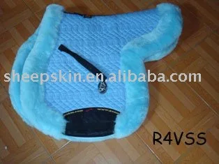 Sheepskin horse saddle pad