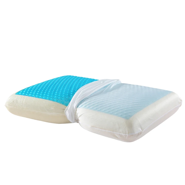 Wholesale summer neck support cervical memory foam silicone pillow with cool pad