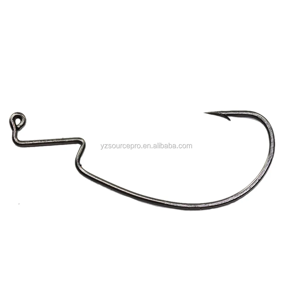 316TOJH20 рыболовная Вольфрамовая офсетная джиг-головка с 2/0 крючком 3/16 унции (5,3 г) матовый черный цвет 2pk