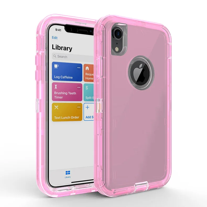 
For iPhone 12 Military Grade Clear Heavy Duty Defender Case PC TPU Rugged Shockproof Cover for iPhone 11 Pro Max XR Xs Max 8 7P 