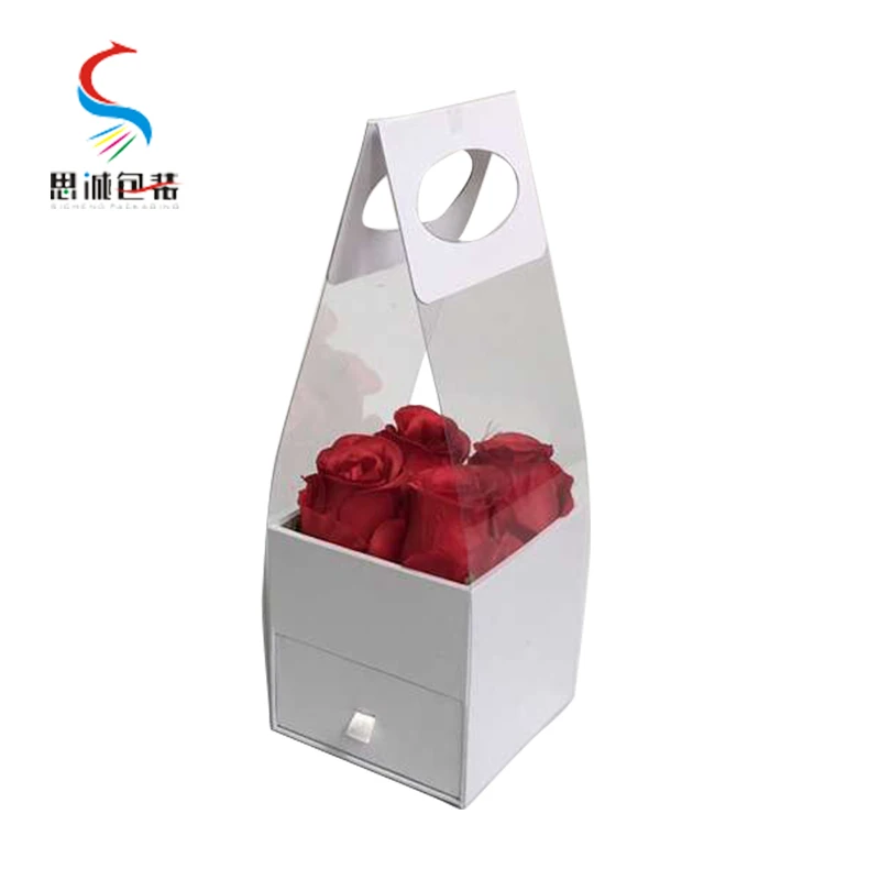 Different Color Cardboard Luxury Rose Flower Box for Gift
