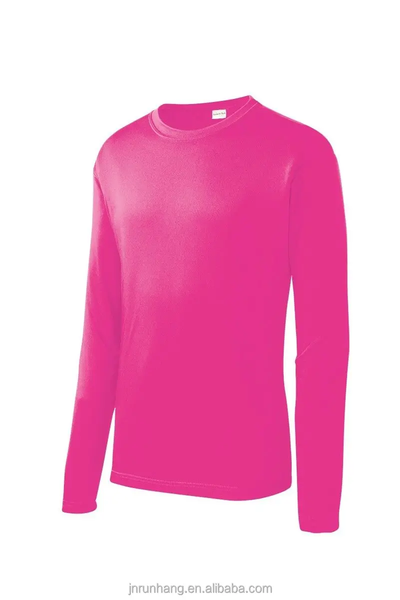 50% cotton 50% polyester long sleeve plain t shirt