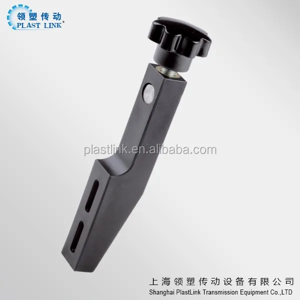 Plastlink Plastic adjustable Conveyor side bracket mounting to conveyor guide rail