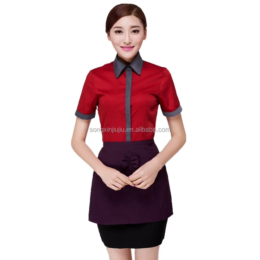 Europe design sexy restaurant uniforms for waiters