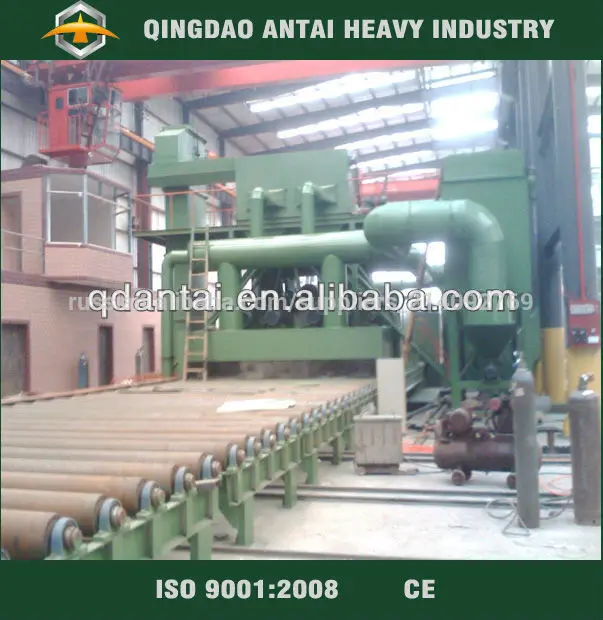 роликовый конвейер типа дробеструйной очистки машина для стальной плиты