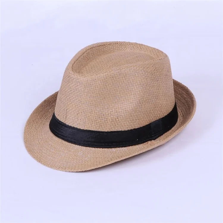 cheap Wholesale men women straw hat factory custom fedora hat with print logo