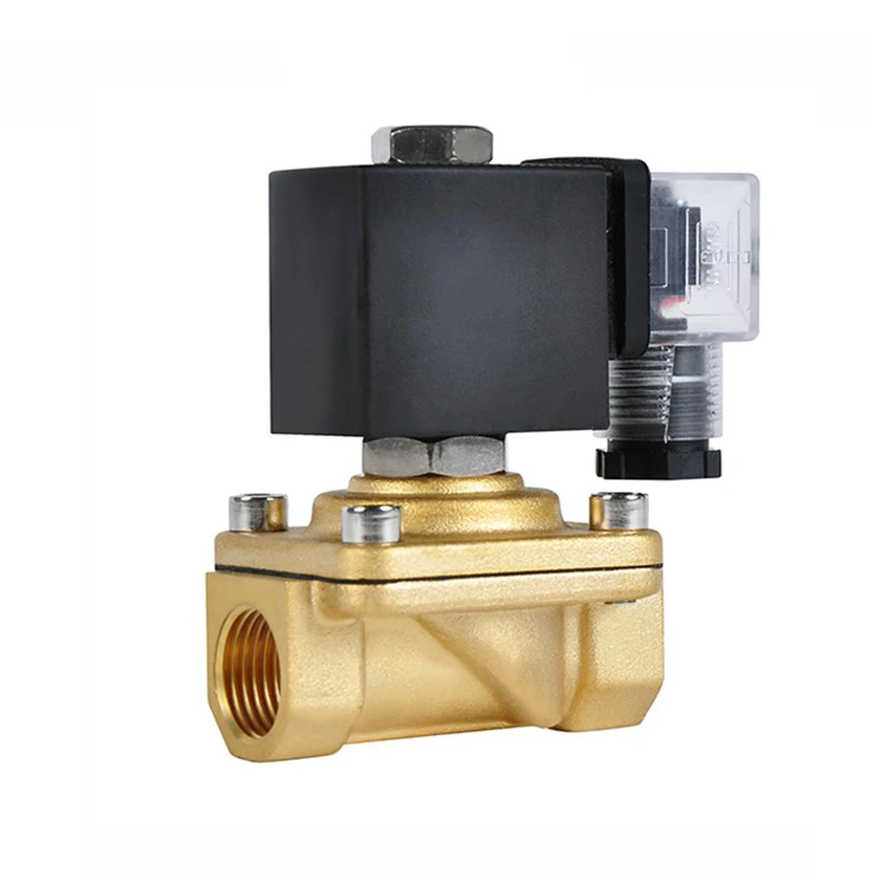 COVNA DN25 1 inch 2 Way 12 Volt Normally Closed Diaphragm Brass Solenoid Air Valve