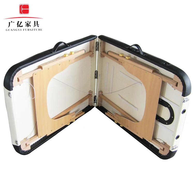 wooden oval portable massage bed spa for facial use