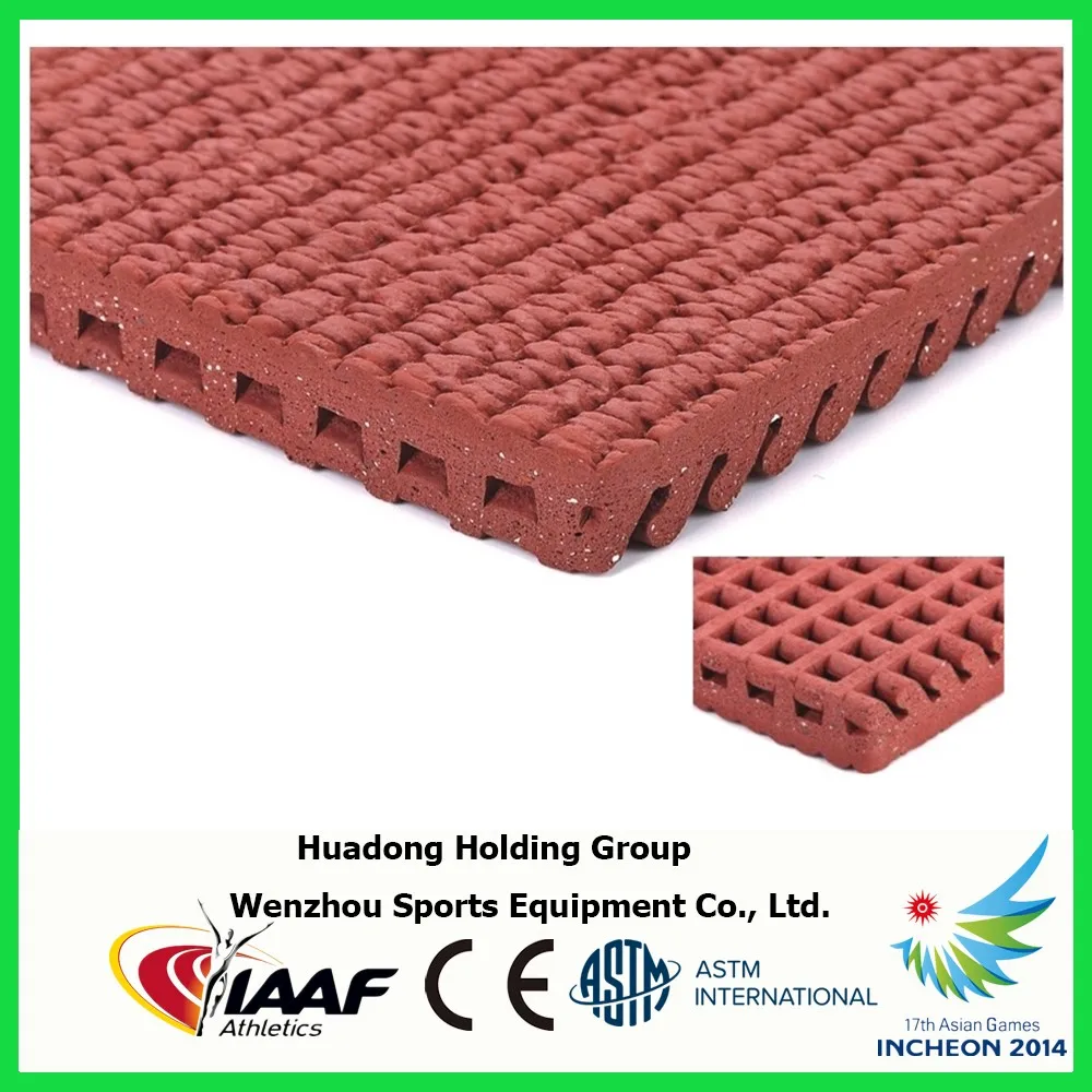 
13mm outdoors prefabricated athletic track, rubber running track mats, waterproof roof covering material 