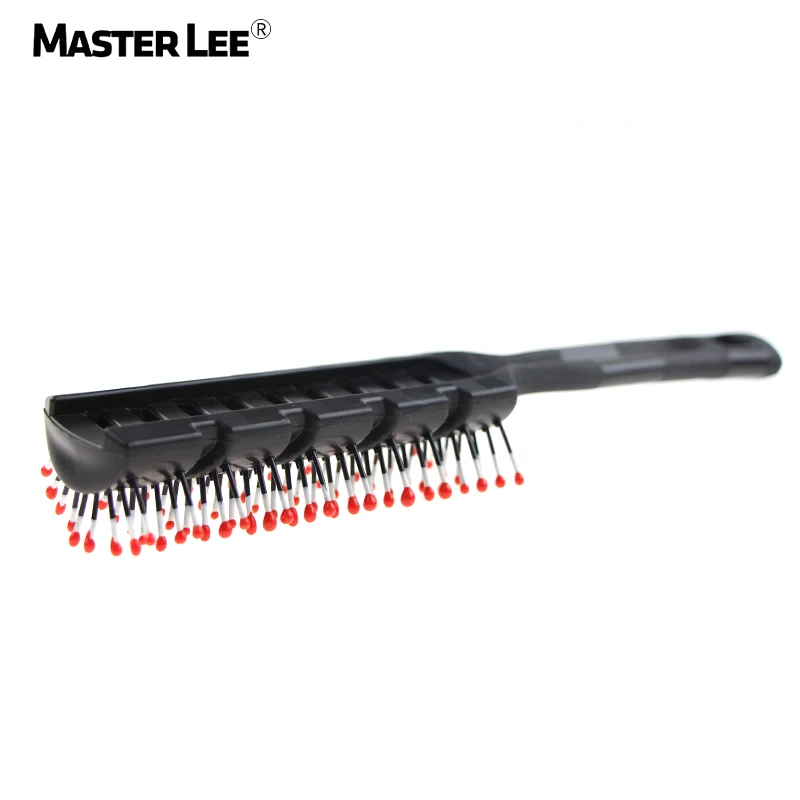 Masterlee Brand Black Bristle Plastic Rib Brush For Hair Profession Salon