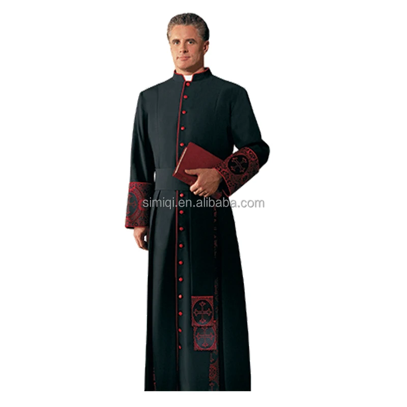 Мужской священный пастор, халат, министр, касканчик, проповедник, склерический-черный бордовый