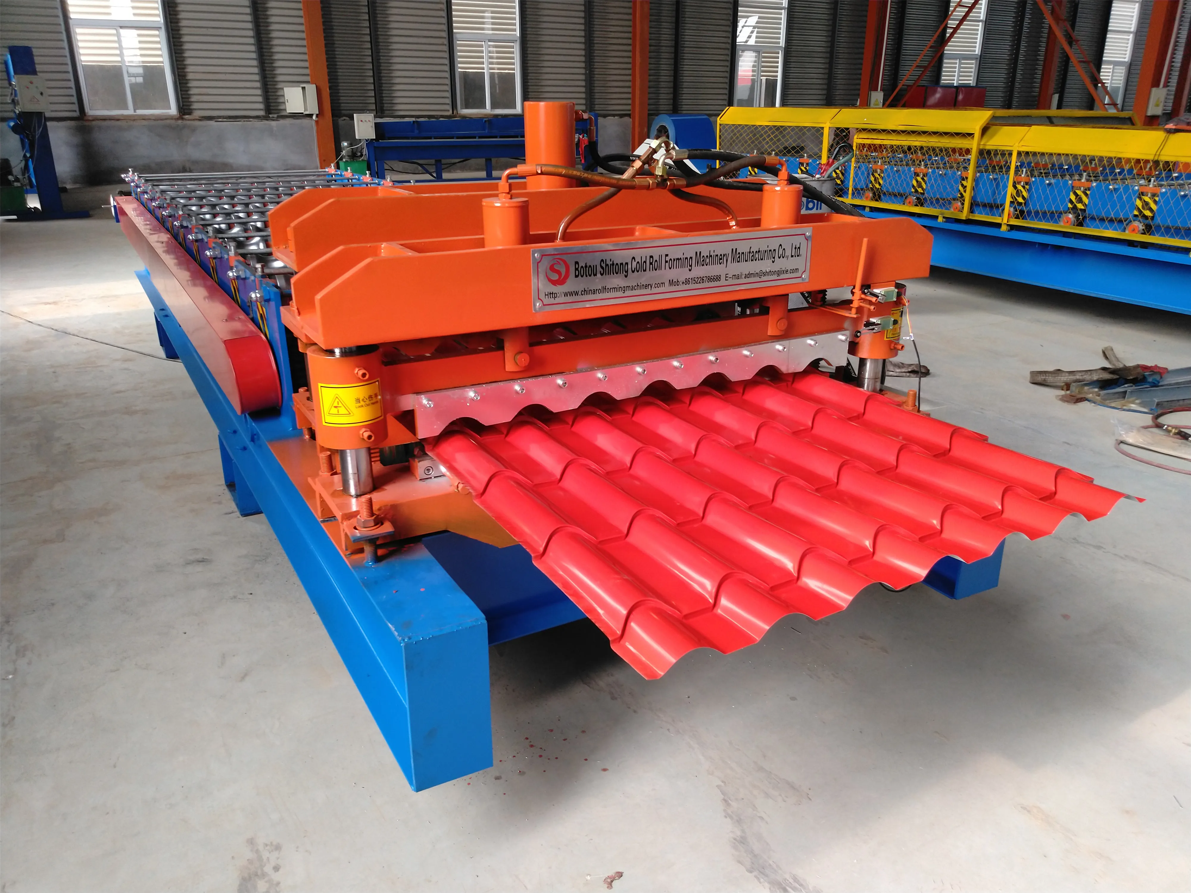 zinc roofing glazing tiles press equipment