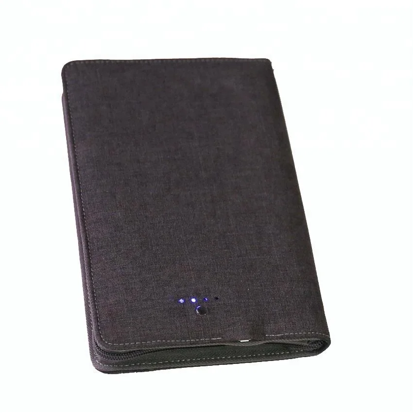 
Portable power bank passport holder smart PU leather travel passport wallet 