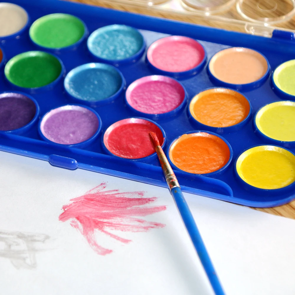 21 Colors Pearlescent Watercolor Paint Set for kids painting crafts