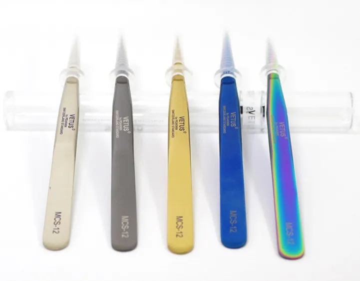 Vetus eyelash extension tweezer colorful volume lashes tweezers iconsign tweezers wholesale