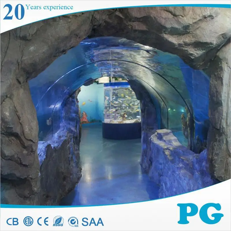 Одноразовая подача PG, 30 лет, непожелтевающий импортный светящийся пластиковый прозрачный акриловый туннельный аквариум для аквариума