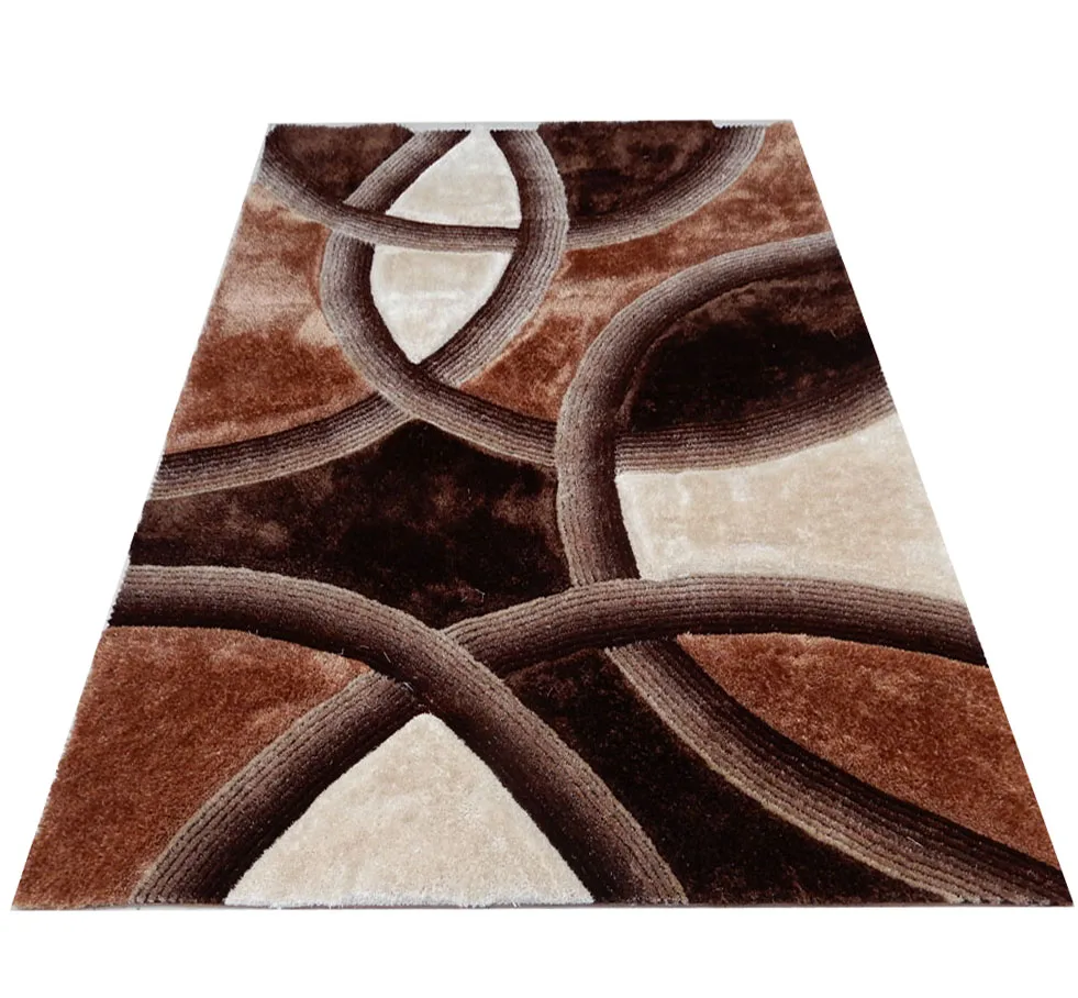 Luxury Living Room Chocolate Modern Design 3d Shaggy Rug Floor Area Rug Carpets and Rugs