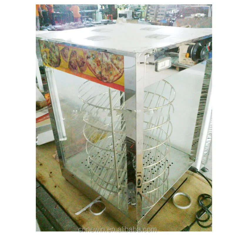 Portable Electric 5 Layers Glass Pizza Warmer Showcase