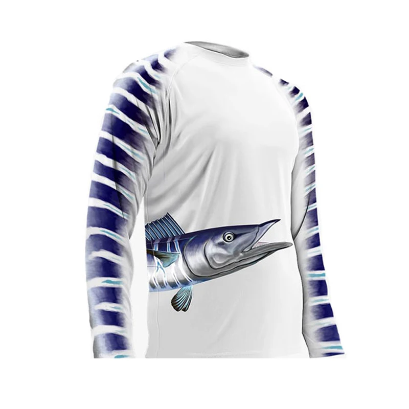 Custom dye sublimation tournament team pattern pro fishing shirt