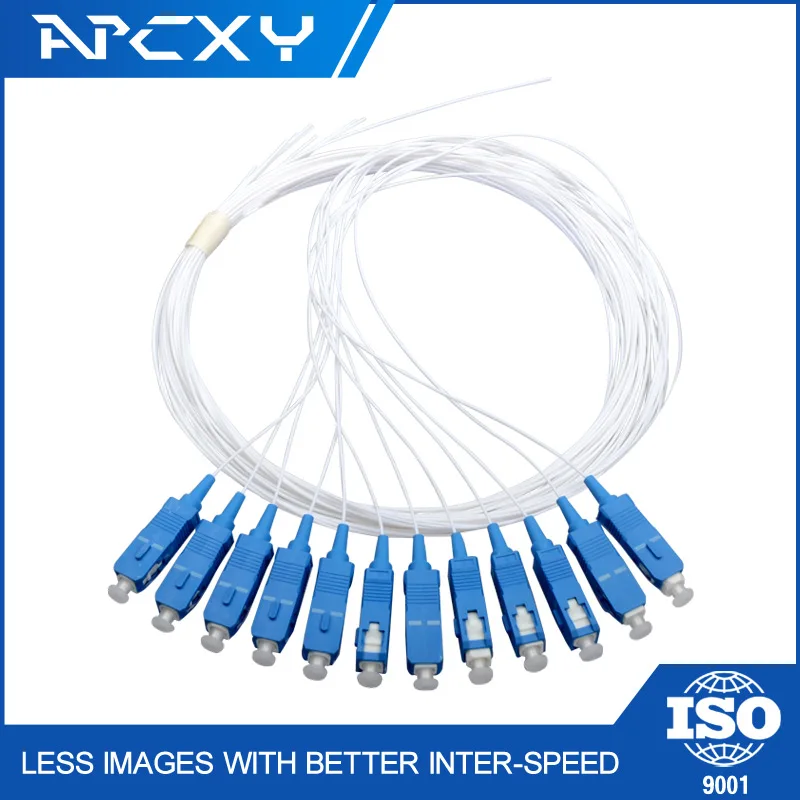 SC/UPC PC Одномодовый 0.9 мм 9/125 Волоконно-Оптических Косичкой 12 ядро волоконно-оптический патч-кабель