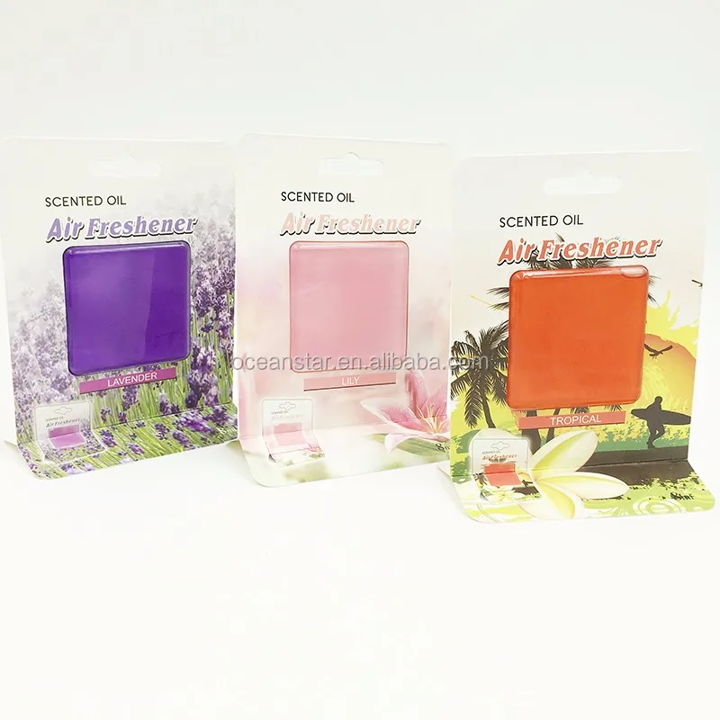 8ml square car membrane perfume refill/ car vent clip scent membrane air freshener