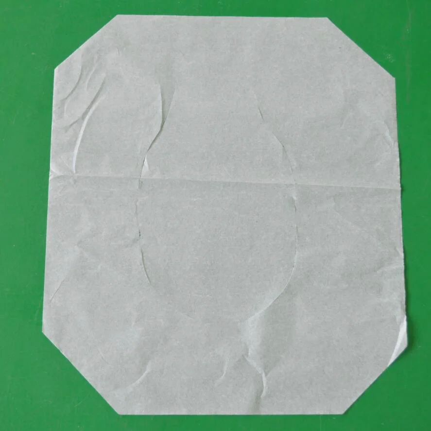 1/2 fold white disposable flushable paper toilet seat cover