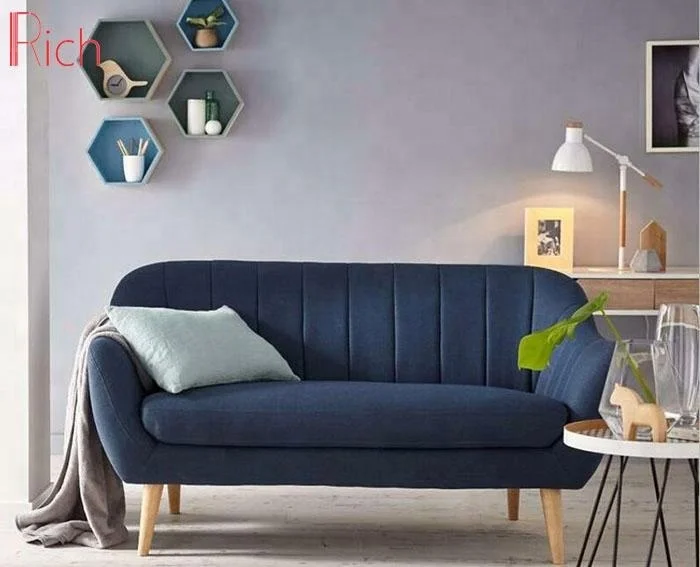 Wholesale Home Furniture Arm Chair Couch Nordic Scandinavian Channel Tufted Modern Living Room Fabric Sofa