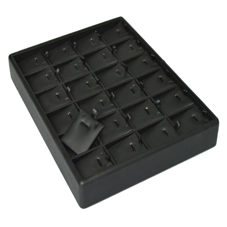 Hot Sale High-Quality MDF Wooden PU Display Jewelry Tray for Ring Jewel Show