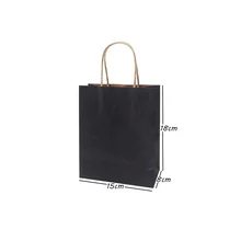 Black Paper Bag And Get Free Shipping On Aliexpress 10 Pcs Lot Gift Bags With Handles Multi Function High End Black Paper