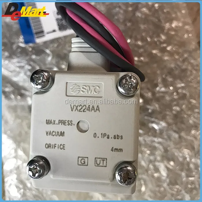 SMC Direct Operated 2 Port Solenoid Valve For Air, Medium Vacuum, Water(also with heated water )Oil and Steam Aluminum VX224AA