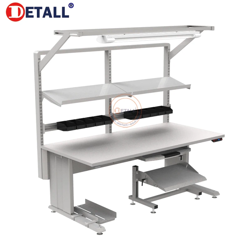 Detall ESD motorized height adjustable table/workbench
