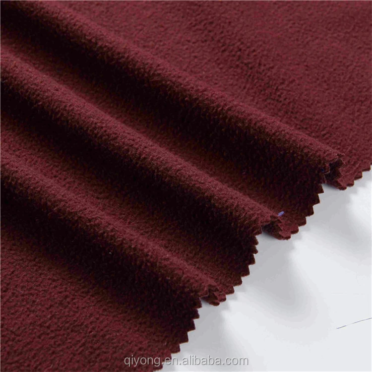 Shaoxing Qiyong Knitting Cheap Brushed Polar Fleece Fabric Microfiber Polartec Antipilling for Blankets