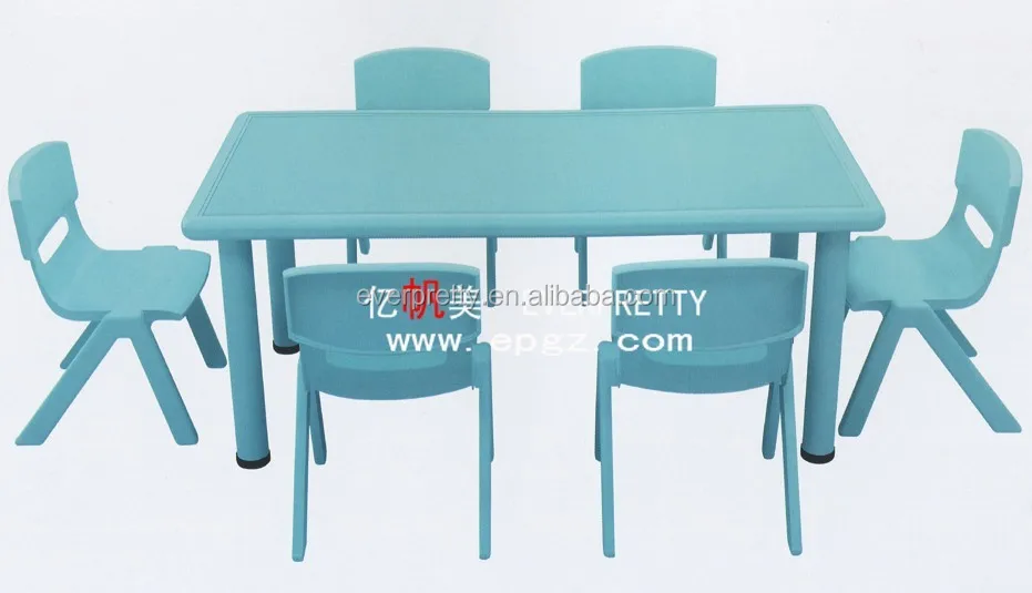 Wholesale plastic Used Daycare Furniture Kindergarten Tables and Chairs / Kid Table and Chair set