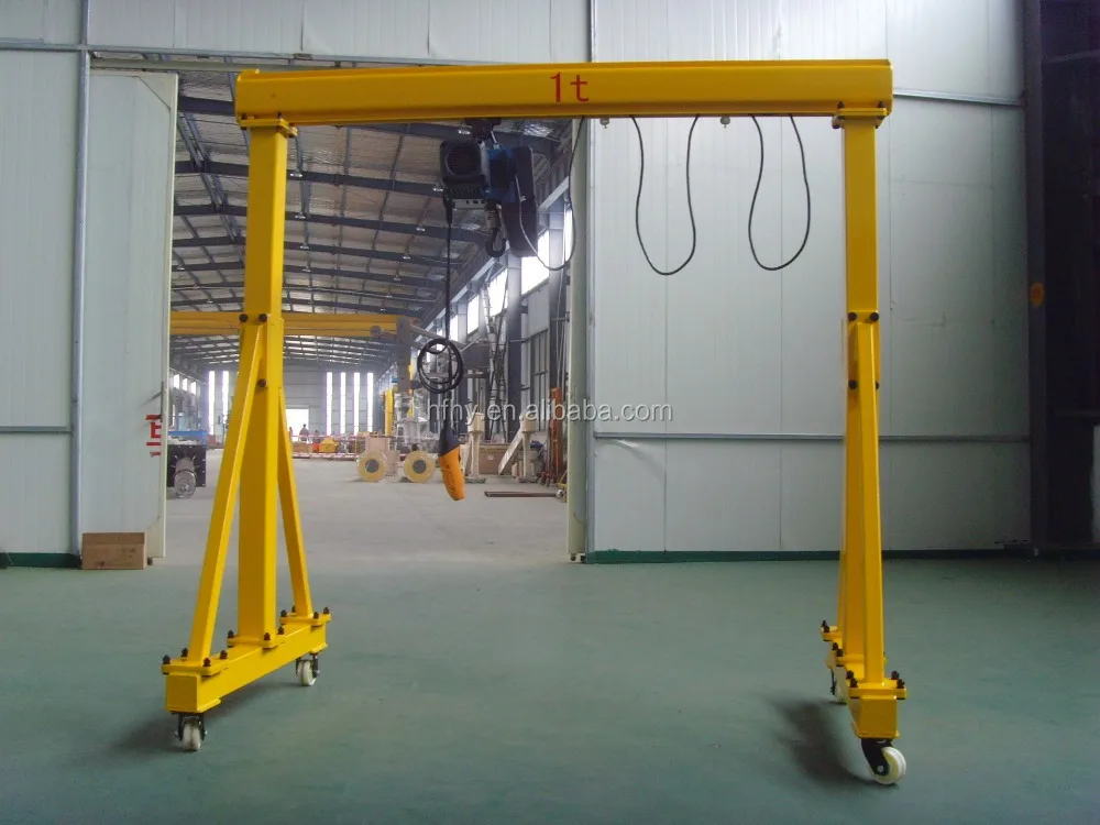 small portable gantry crane 500kg 6m with hoist