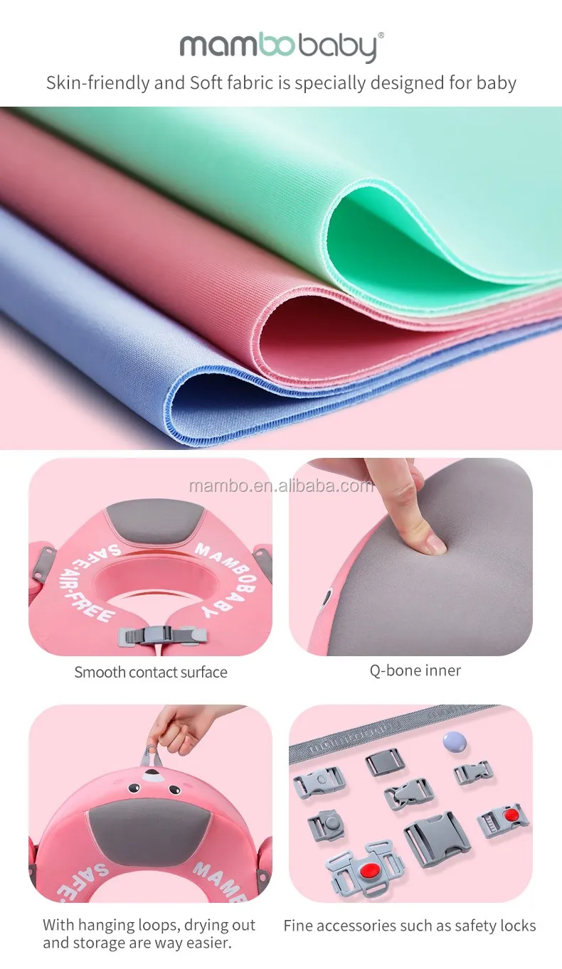 Mambobaby non-inflatable waist baby float swimming ring  not inflatable floats pool floating for infant kids children