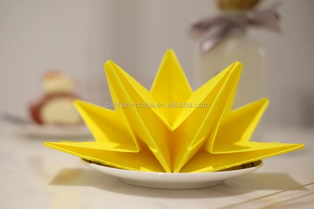 Best Selling Origami Fancy Paper Napkins For Wedding Party Decoration