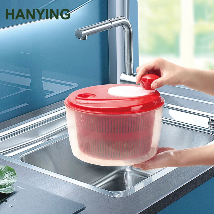 
Salad Spinner Vegetable Washer with Bowl Lockable Basket and Smart Lock Lid kitchen tool Salad Spinner 