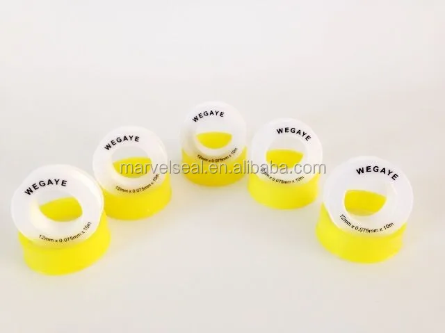 PTFE ptfe thread seal tape with low price Cinta de ptfe yellow cover