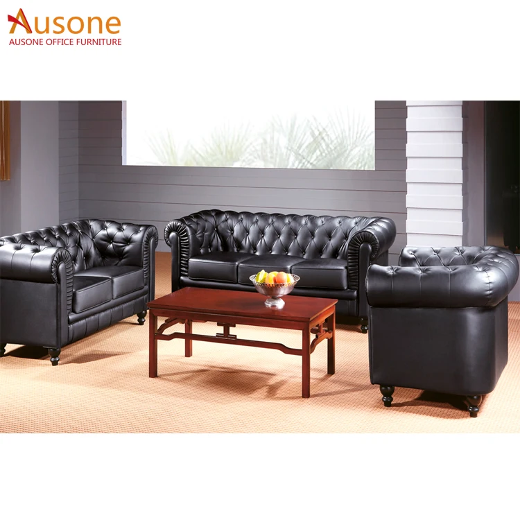 Дизайнерский кожаный диван Chesterfield для офиса