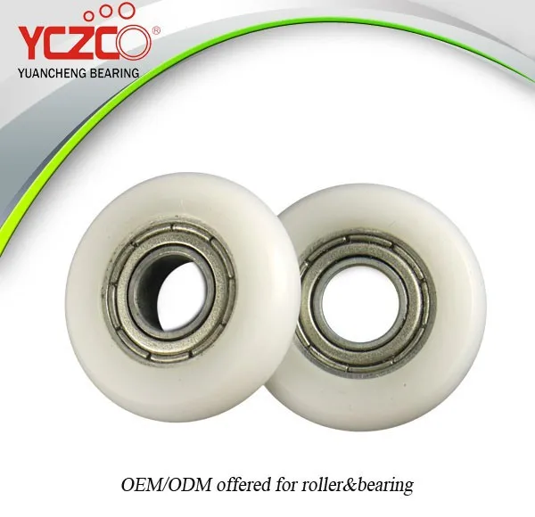 
YCZCO cheap ball bearing plastic rolelr waterproof bearing roller for shower room 