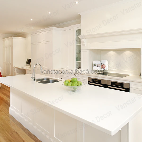 Fast Delivery Solid Surface Quartz Galaxy White Kitchen Countertops