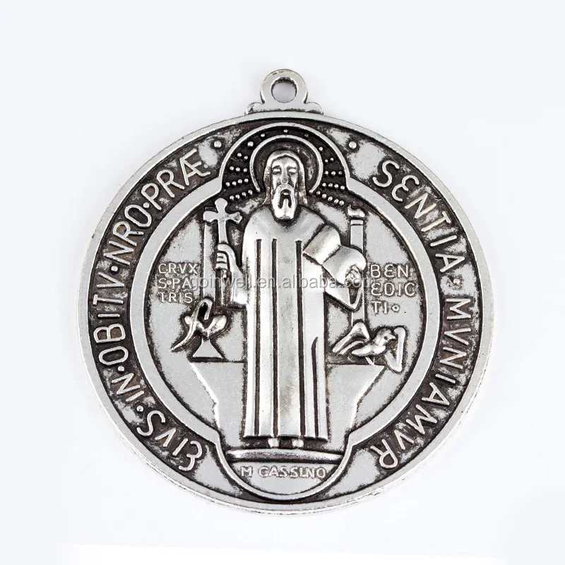 hot cheap gift religious metal gift church religious rosary pedant medal jesus medal