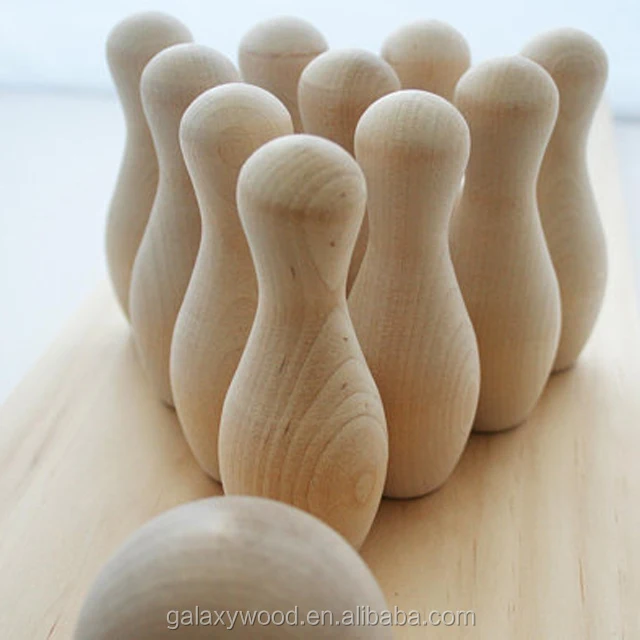 Wholesale Outdoor Game Wooden Bowling balls, custom wooden bowling set