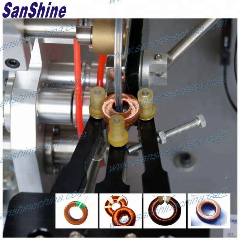 Micro metal toroid core coil winding machine