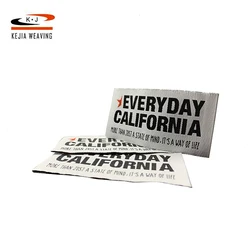 Label Manufacturer Custom Brand Name Logo 100% Polyester Woven Neck Labels for tshirt